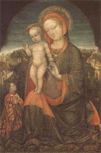Jacopo Bellini THe Virgin and Child Adored by Lionello d'Este (mk05) France oil painting art
